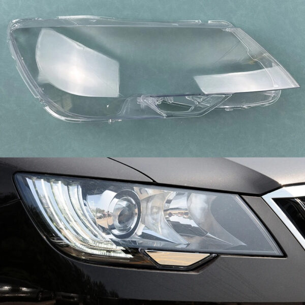 Sticla far dreapta compatibil cu Skoda Superb 2 facelift 2013-2015