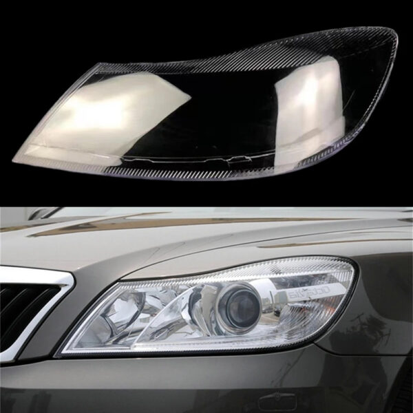 Sticla far stanga compatibil cu Skoda Octavia 2 facelift 2009-2012